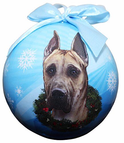 "Great Dane, Fawn Christmas Ornament" Shatter Proof Ball Easy To Personalize