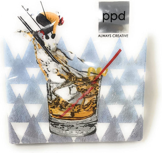 Paperproducts Design 20-pack Apres Ski Bourbon Cocktail Napkins