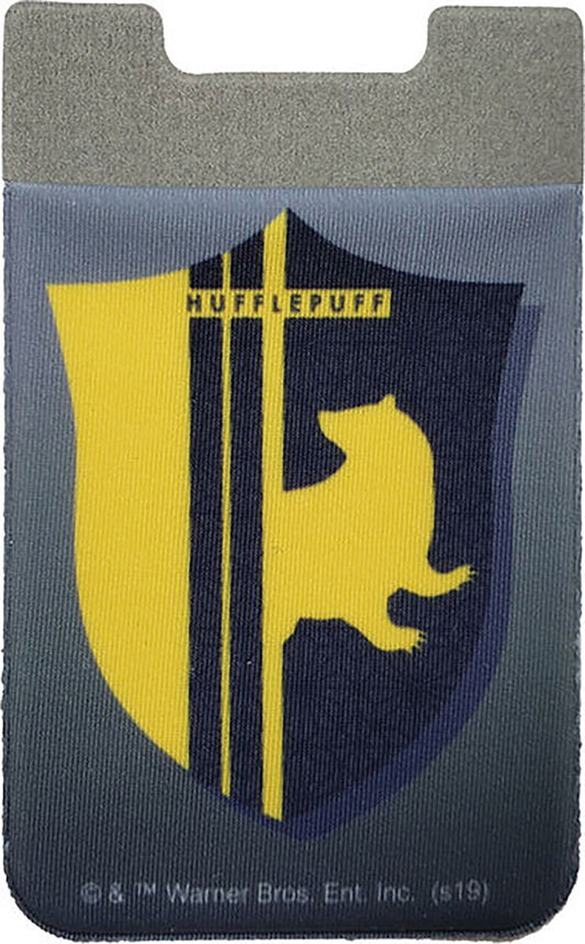 Cell Phone Wallet Stick-On Pouch for Cash and Cards - Hufflepuff Crest