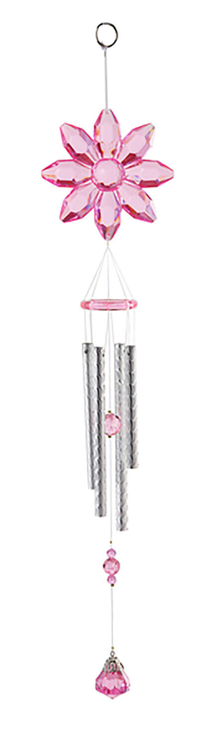 Ganz Crystal Expressions Acrylic Hanging Daisy Windchimes, Light Pink