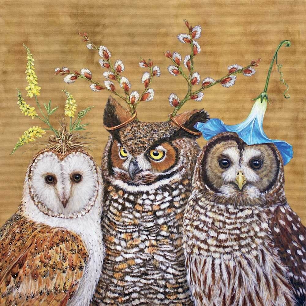 PPD "Owl Family by Vicki Sawyer" Paper Cocktail/Beverage Napkins