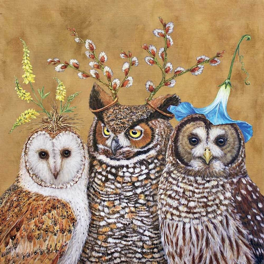 PPD "Owl Family by Vicki Sawyer" Paper Cocktail/Beverage Napkins