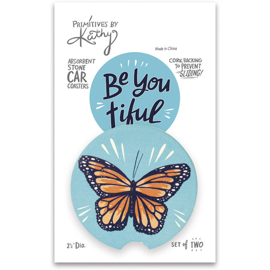Primitives by Kathy Car Coasters - Be You Tiful