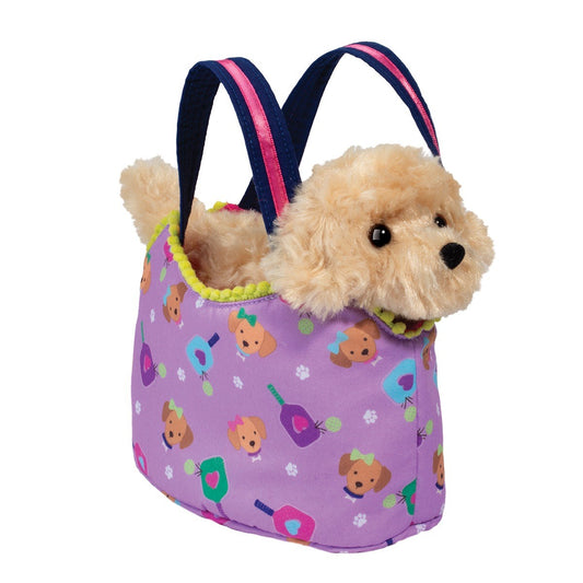 Douglas Pickleball Sassy Sak with Golden Retriever Plush Stuffed Animal Toy, 7"