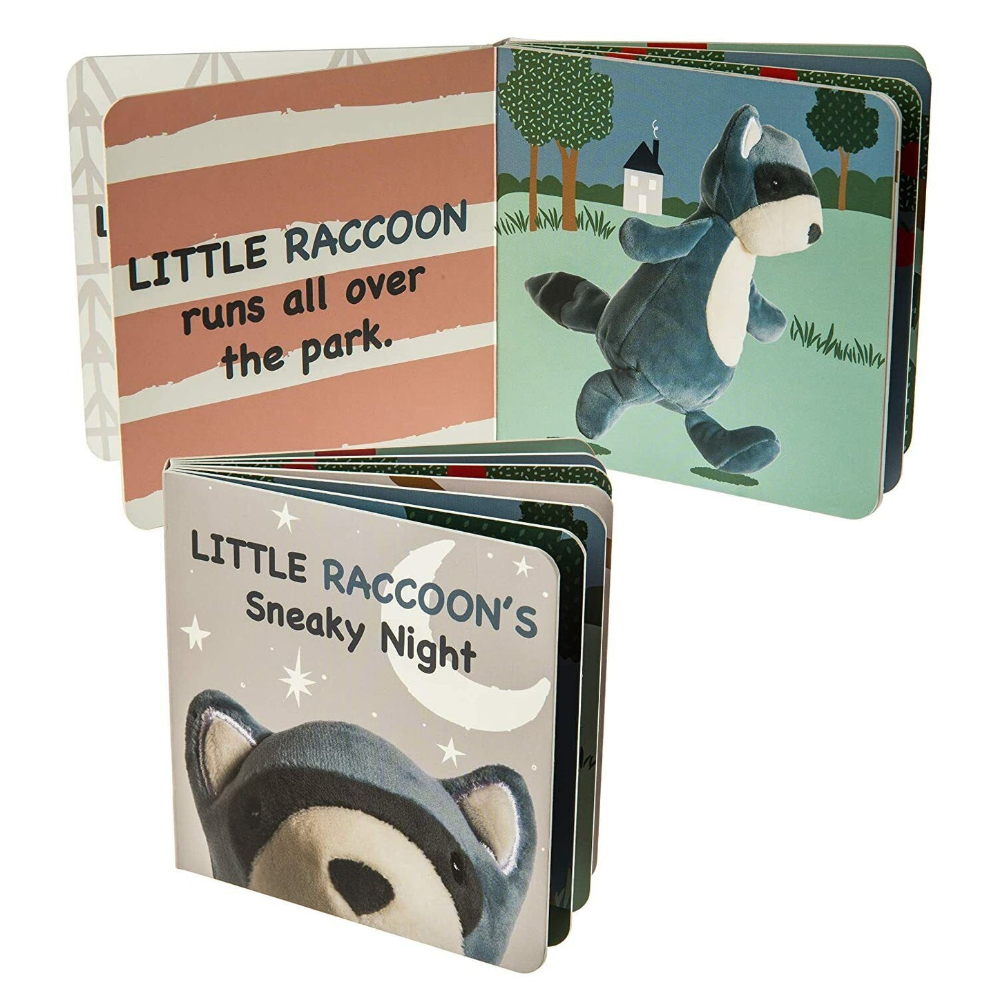 Mary Meyer Leika Baby Board Book, 6 x 6-Inches, Little Raccoon