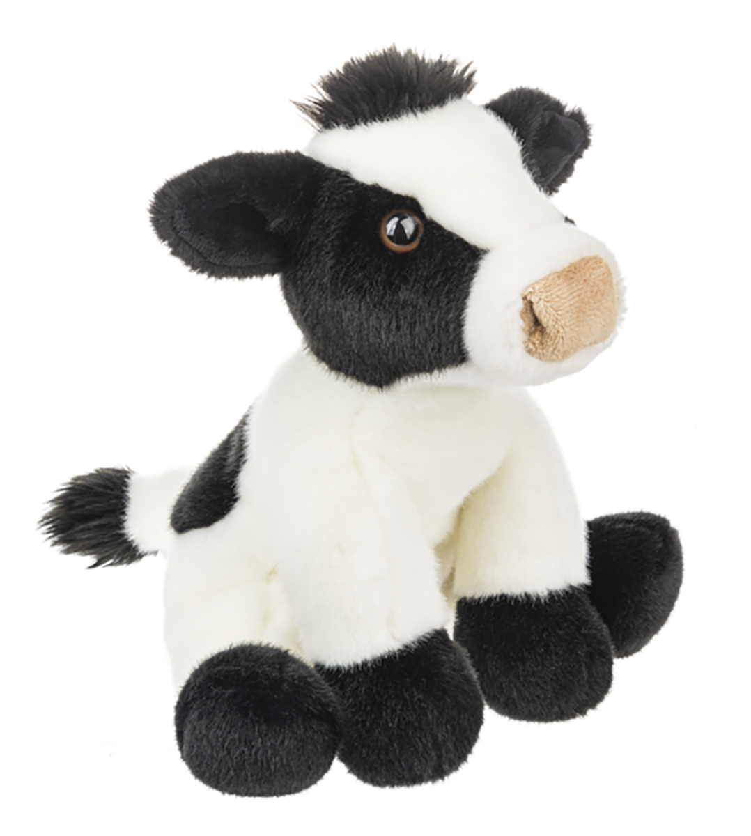 Ganz H14910 Heritage Collection Black/White Cow Plush Stuffed Animal Toy, 12"