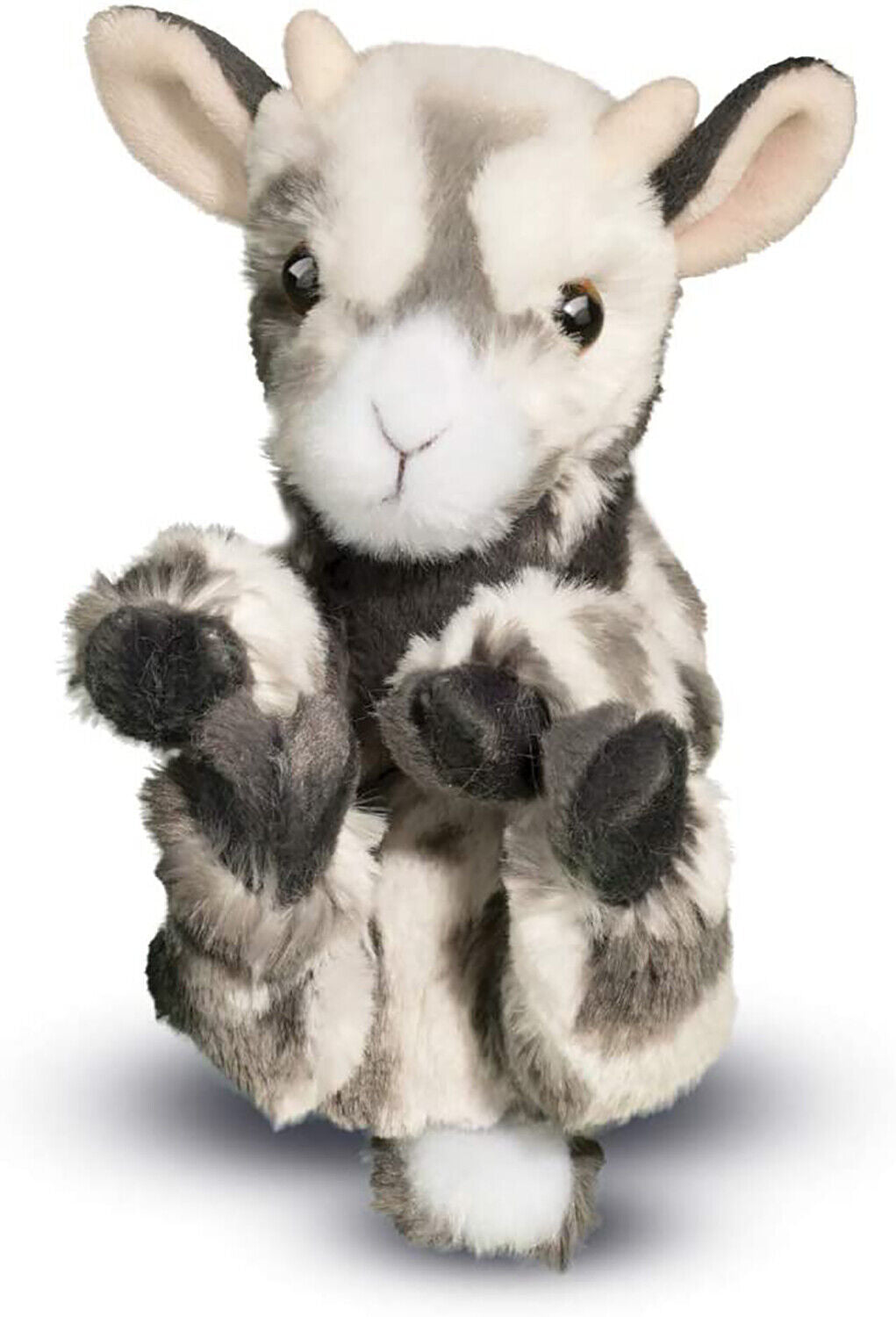 Douglas Toys Plush Baby Grey Goat Lil' Baby Handful Stuffed Animal, 6"