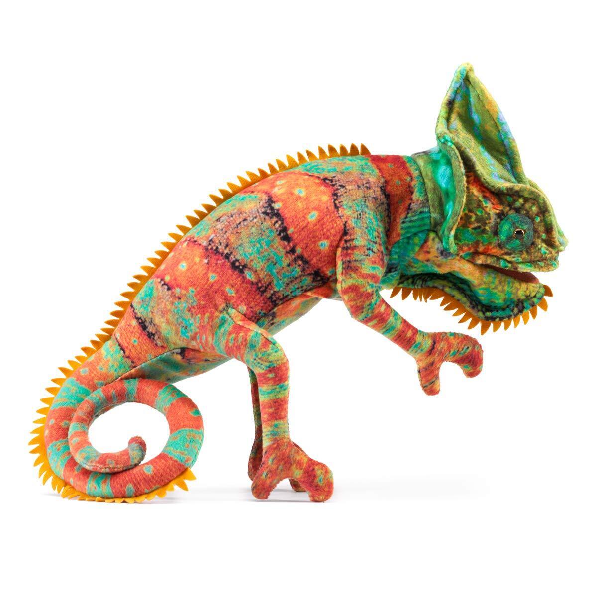 Folkmanis Small Chameleon Finger Puppet, 12"