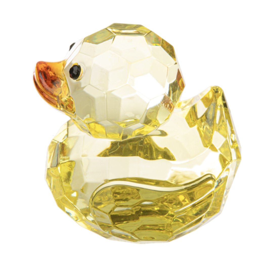 Crystal Expressions Ganz Acrylic Sweet Yellow Duck Figurine, 2.5" high