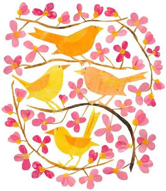 Paperproducts Design Cherry Blossoms and Birds Cocktail Paper Napkins,5"x5"