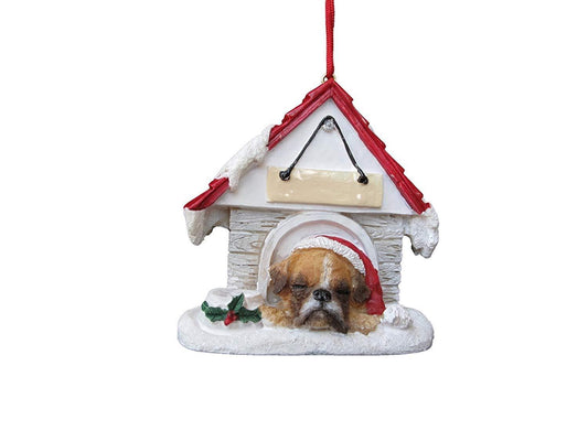 E&S Pets 35355-6 Fawn Boxer Doghouse Ornament