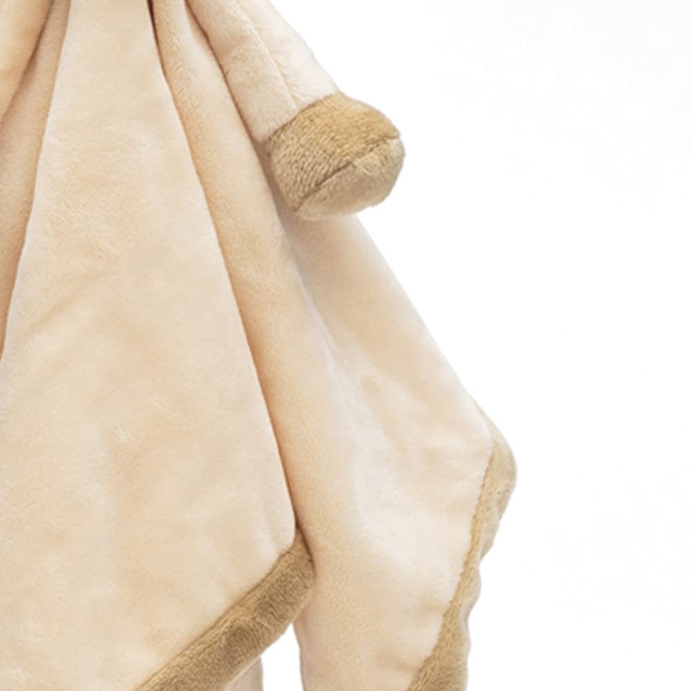 Teddykompaniet Diinglisar Tan Bunny Plush Fleece Baby Blanket Snuggler, 13"