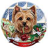 Yorkie Light Brown Dog Porcelain Ornament Pet Gift 'Santa. I Can Explain!'