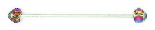 Finishing Touch Round Crystal Collar Bar - Meridian Blue