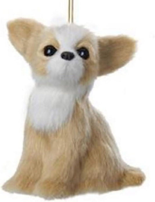 Kurt Adler Plush Chihuahua Ornament, 3.5-inch Height, Plastic