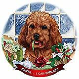 Cockapoo Red Dog Porcelain Ornament Pet Gift 'Santa. I Can Explain!'