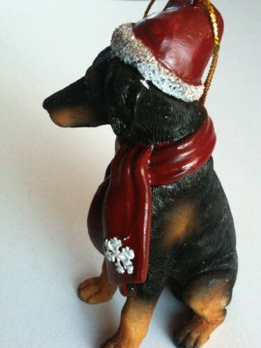 Littlegifts Doberman Snowflake Scarf Dog Holiday Christmas Ornament