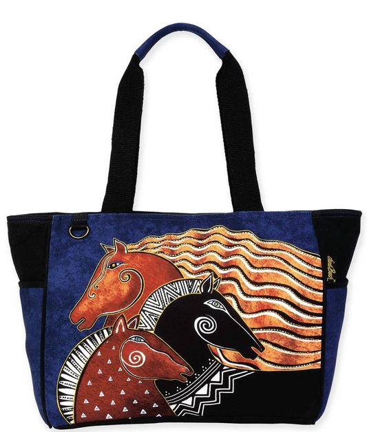 Sun'N'Sand Midnight Mares Blue Tote Bag, 20'' x 5'' x 12''