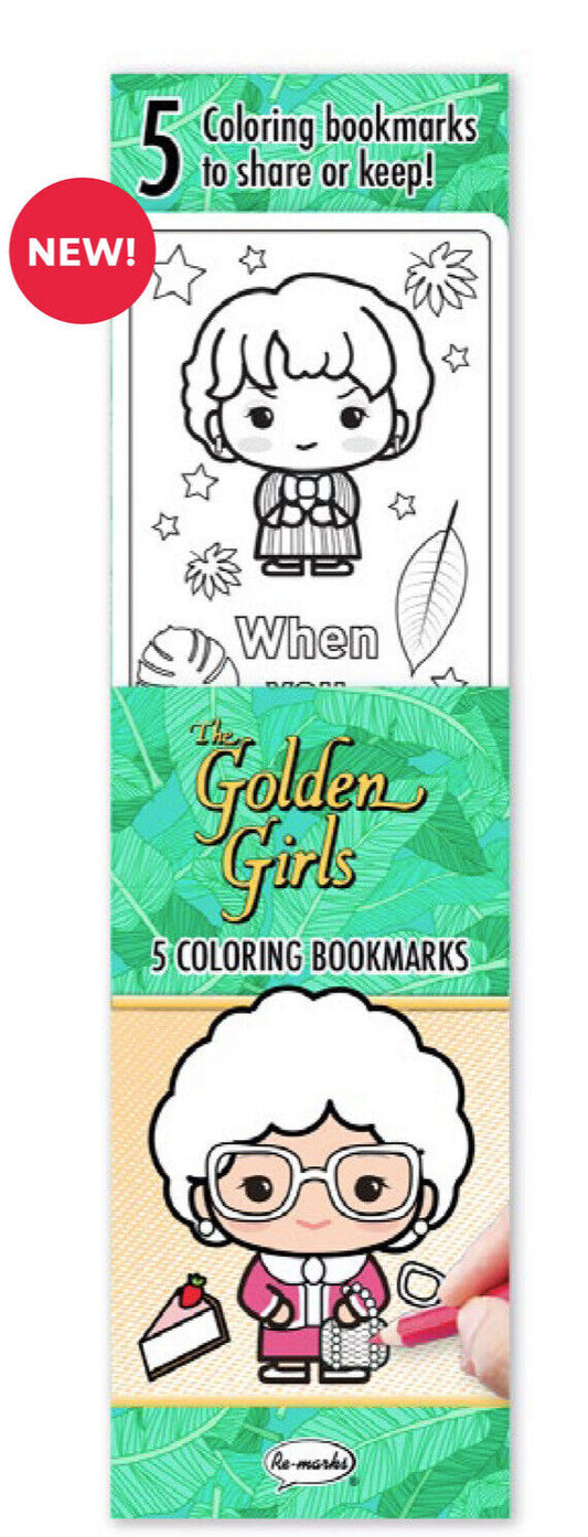 Re-Marks The Golden Girls Colormarks Coloring Bookmarks