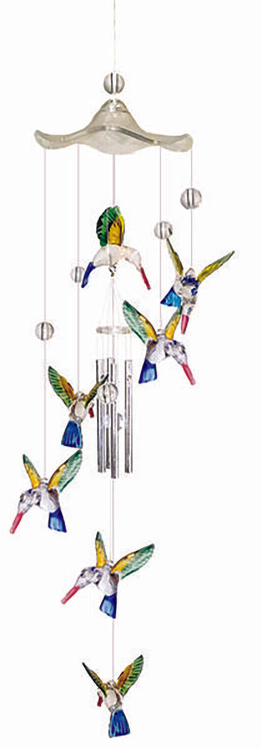 Spoontiques Hummingbird Acrylic Wind Chime, Multicolor