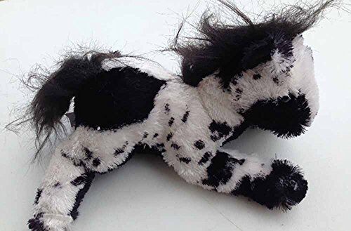 Supersoft Floppy Horse 12" By Wishpets - Black and White Paint Horse