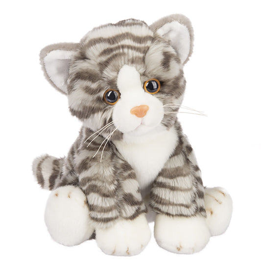 Ganz Heritage Grey Tabby Cat 12 inch - Stuffed Animal Plush Toy