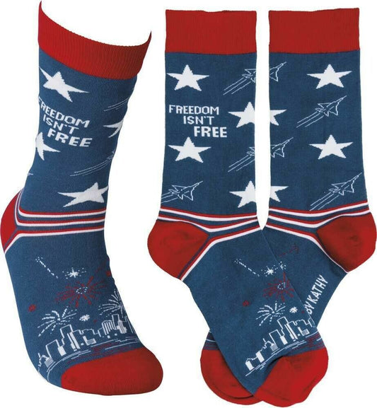 Primitives By Kathy Laugh Out Loud Socks - Freedom Isn't Free
