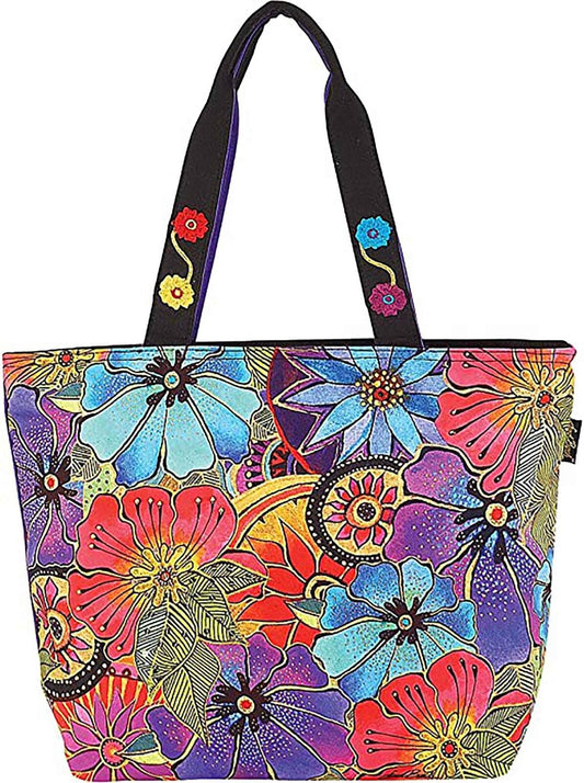Laurel Burch Floral Shoulder Tote, 21x15x5