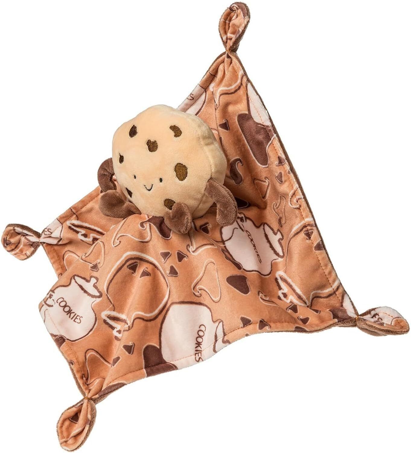 Mary Meyer Sweet Soothie Lovey Security Blanket, 10 X 10", Chocolate Chip Cookie