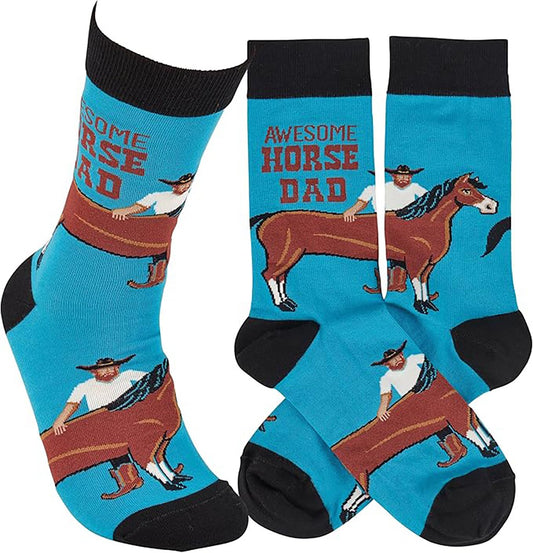 Primitives by Kathy Socks - Awesome Horse Dad Socks, One Size, Unisex