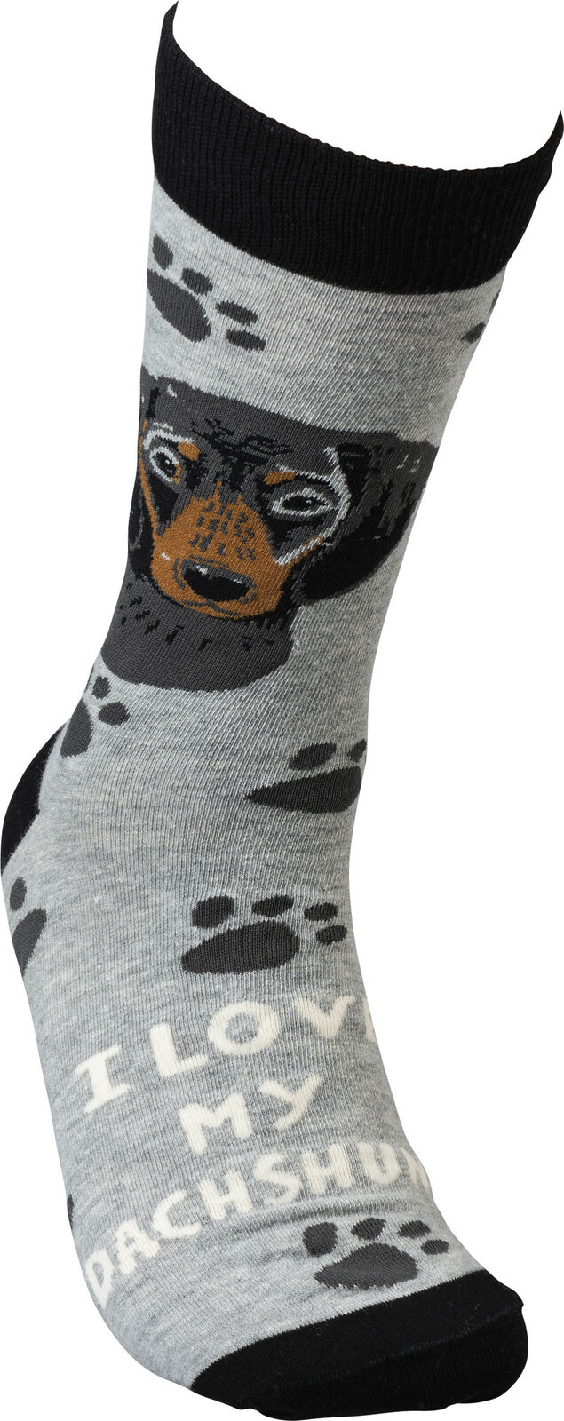 Primitives By Kathy Socks - I Love My Black Dachshund