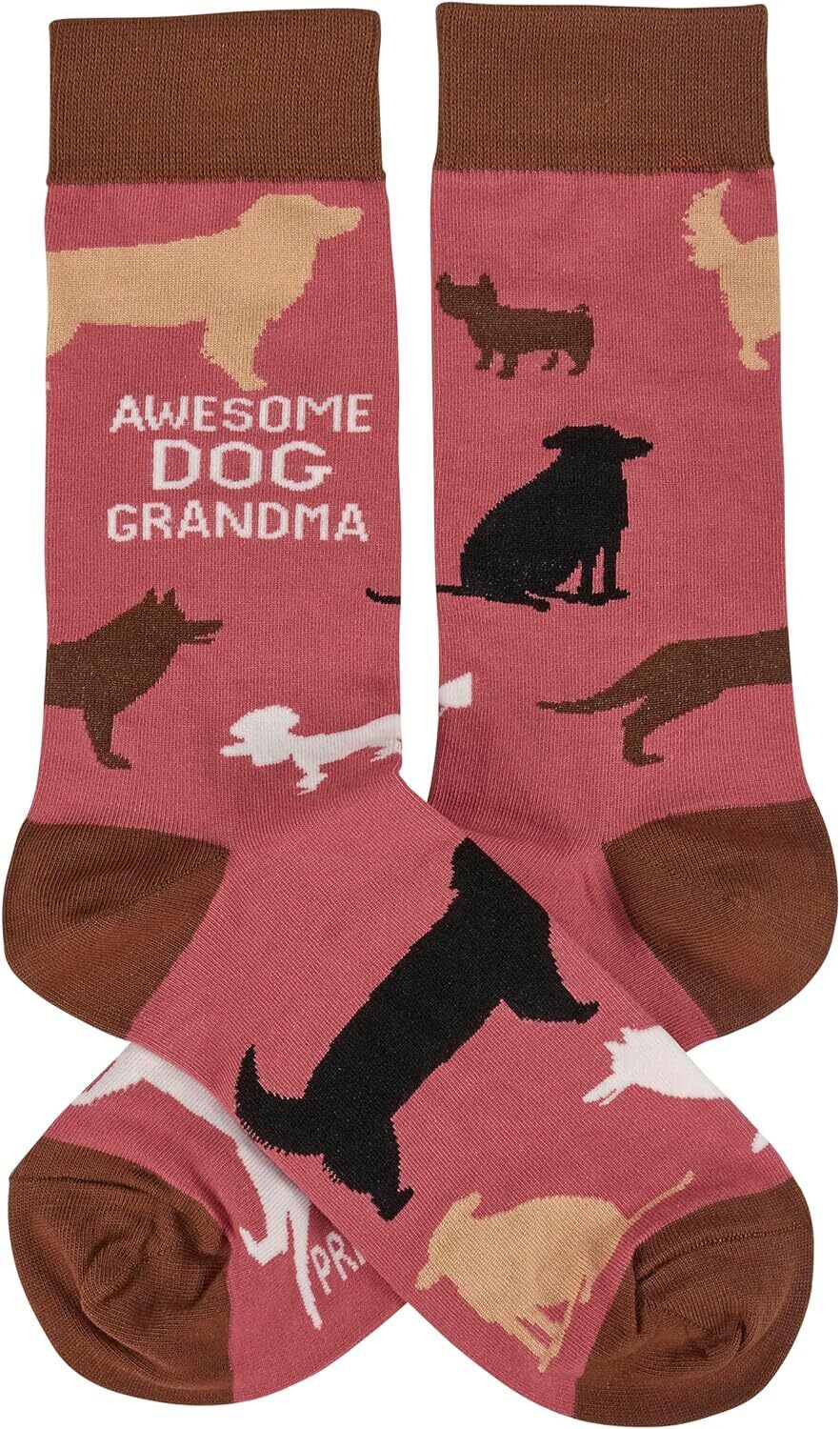 Primitives by Kathy Socks - Awesome Dog Grandma Socks, One Size, Unisex