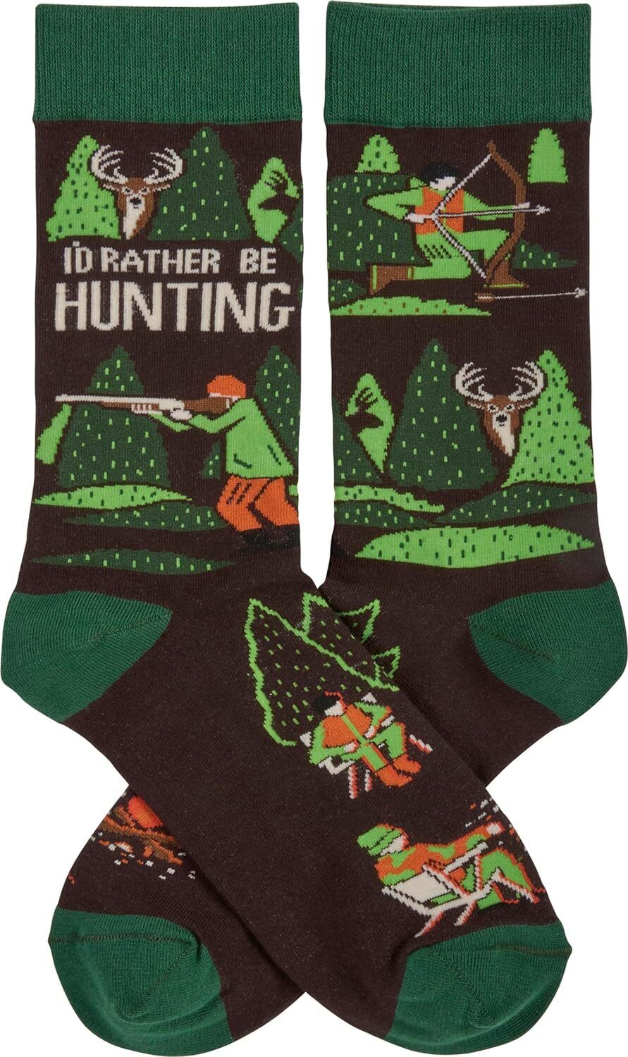 Primitives by Kathy Socks - I'd Rather Be Hunting, One Size, Unisex