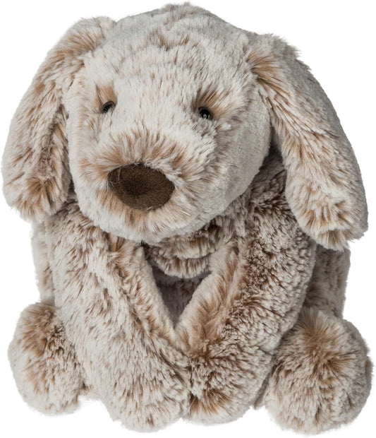 Mary Meyer Stuffed Animal Plush Soft Toy, 10-Inches, Luxey Loves Brown Puppy