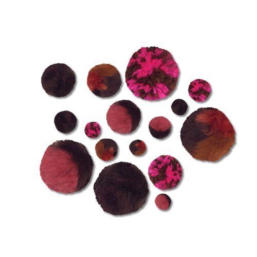 Fuzzy Bear Colors Brown Pom Pom Craft Kit by eeBoo, 36 pom poms
