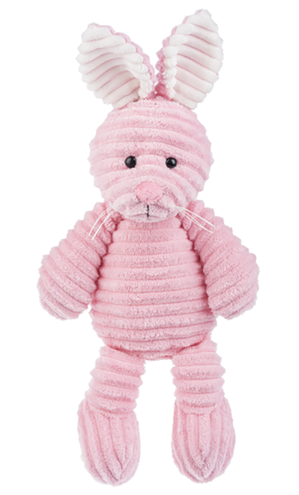 Ganz Ribbles Pink Bunny Corduroy Plush Stuffed Animal Toy, 12"