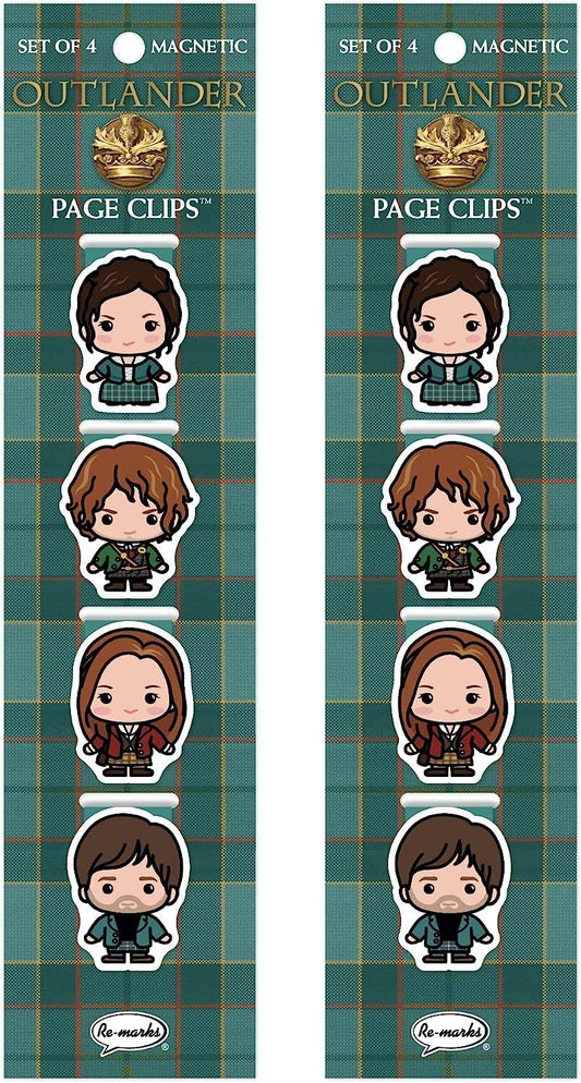 Re-marks “Outlander” Magnetic Bookmarks, 2 Packs of 4 Clips, 8 Clips Total