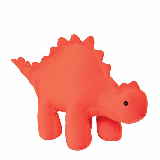 Manhattan Toy Gummy Velveteen Stegosaurus Dinosaur Stuffed Animal, 9.5", Coral
