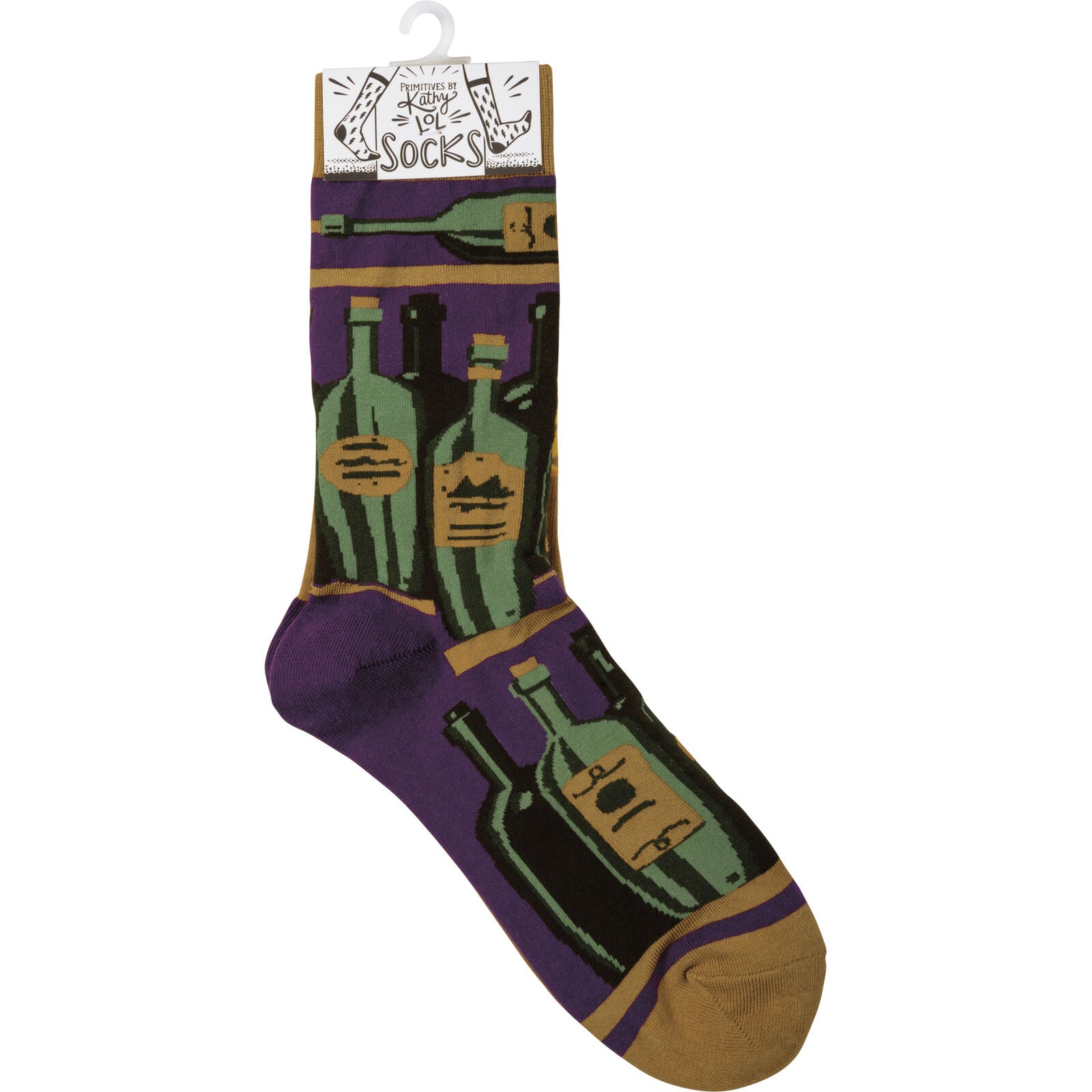 Primitives by Kathy Socks - Socks - Wine & Cheese, One Size Fits Most