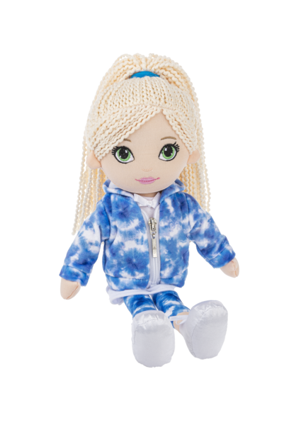 Ganz This is Me! Zoey Stuffed Toy Doll, 12" with Blonde Hair and Tie Dye Outfit