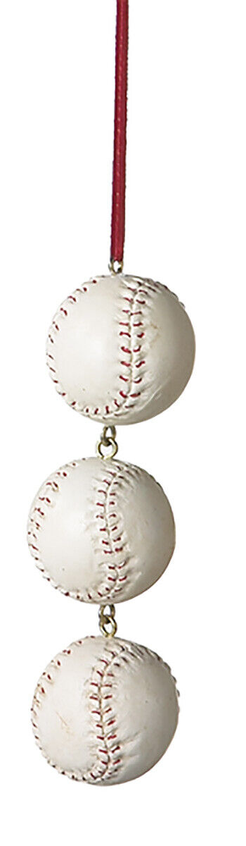 Midwest-CBK - Triple Baseball Christmas Ornament 4.75"