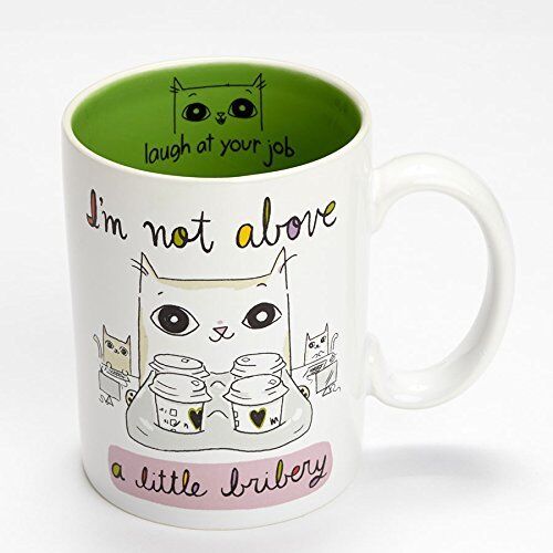 Cats At Work I'm Not Above a Little Bribery Mug, 12 Oz