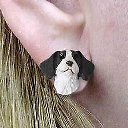 Conversation Concepts Brittany Liver and White Spaniel Earrings Post