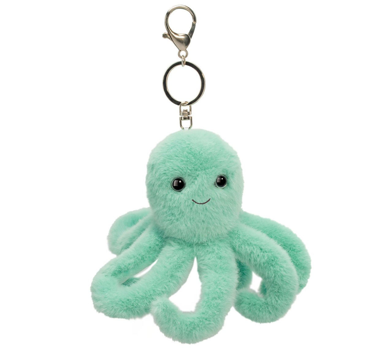 Douglas Toys Plush Stuffed Animal Backpack, Bag Charm, Mint Green Octopus, 5"