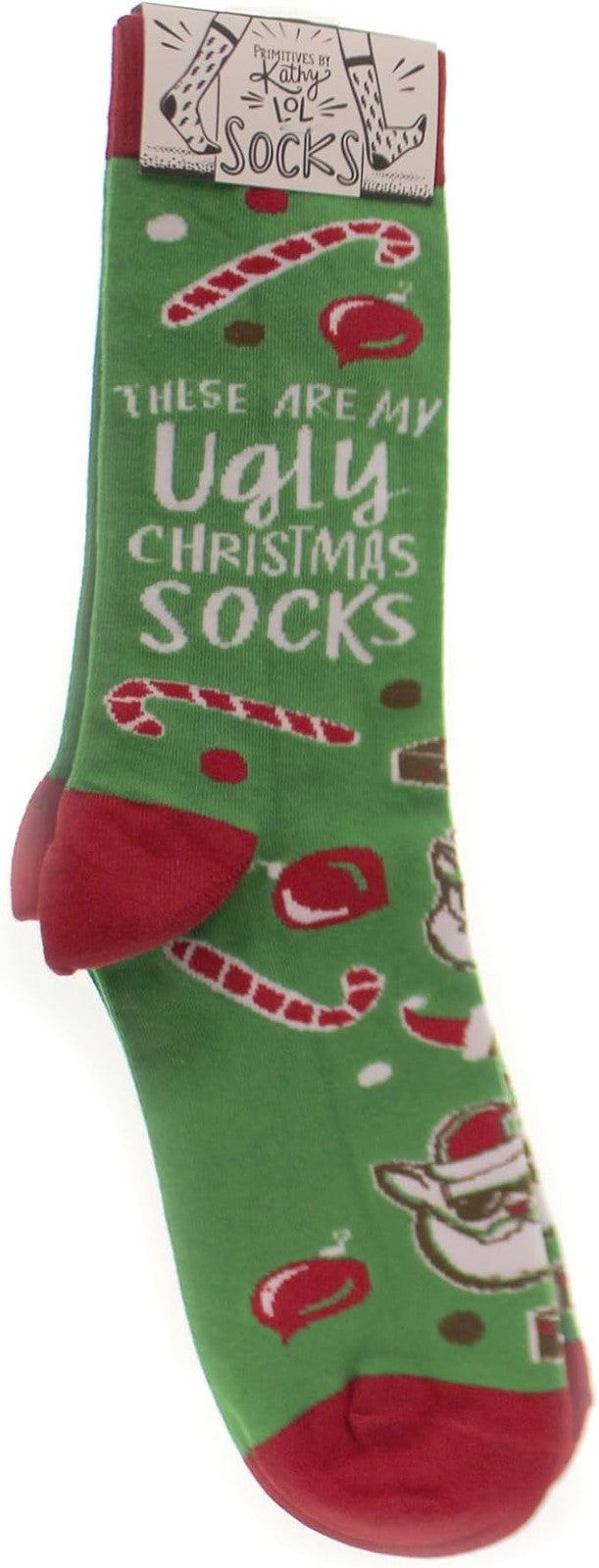 Primitives by Kathy - These Are My Ugly Christmas Socks One Size, Unisex