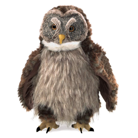 Folkmanis Hooting Owl Hand Puppet, 16"