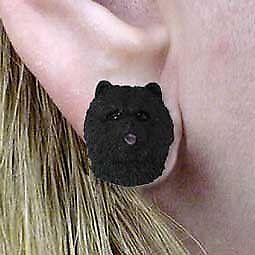 Conversation Concepts Chow Black Earrings Post