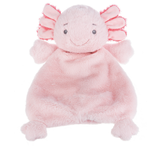 Ganz Bubbles Axolotl Flat-A-Pat Plush Stuffed Animal Baby Blanket, 18"