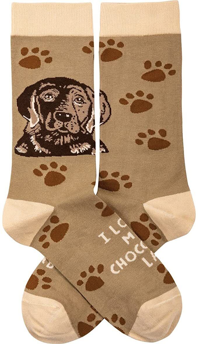 Primitives by Kathy 113733 - I Love My Chocolate Lab Socks