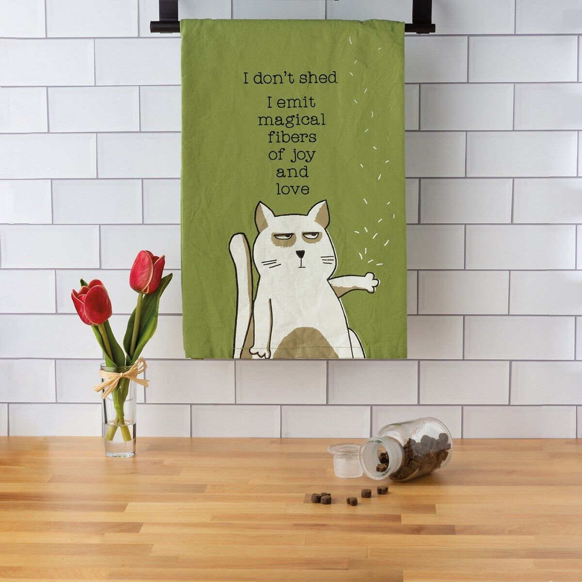 Primitives by Kathy Kitchen Towel - Cat I Don't Shed, I Emit Magical Fibers